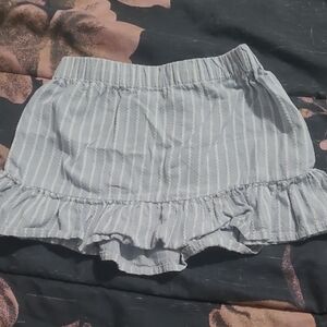 Striped Ruffle Mini Skirt